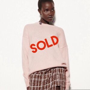 Zara Oversized Light Pink Cashmere Sweater, Sz M, MSRP $199